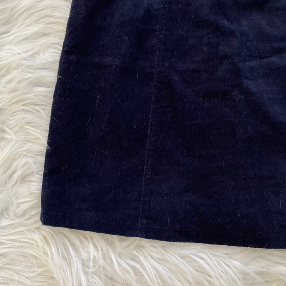 Altar’s state blue velvet like button mini skirt - Picture 8 of 9
